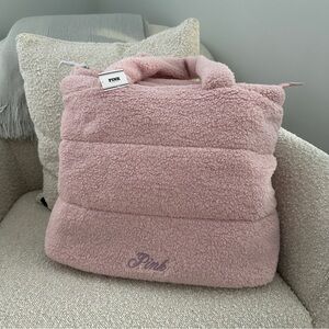 Victoria’s Secret Pink Fuzzy Tote Bag NWT